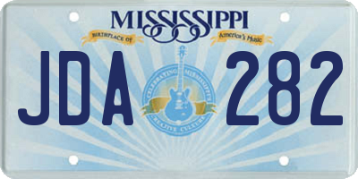 MS license plate JDA282