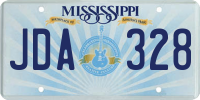 MS license plate JDA328