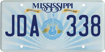 MS license plate JDA338