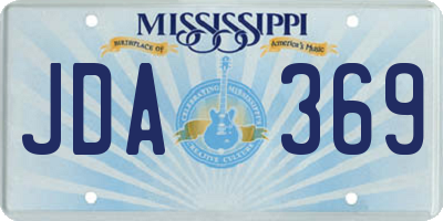 MS license plate JDA369