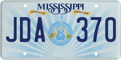 MS license plate JDA370