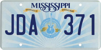 MS license plate JDA371