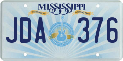 MS license plate JDA376