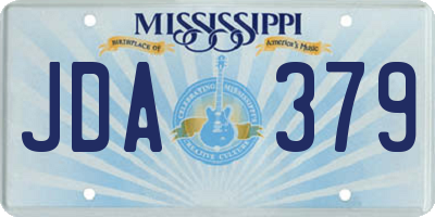 MS license plate JDA379
