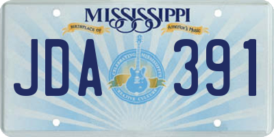 MS license plate JDA391