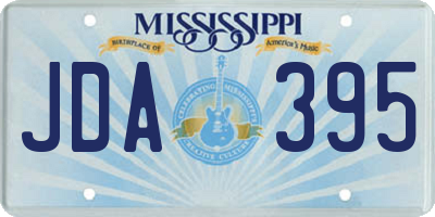 MS license plate JDA395