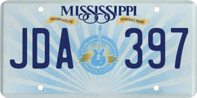 MS license plate JDA397