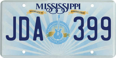 MS license plate JDA399