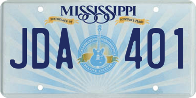 MS license plate JDA401