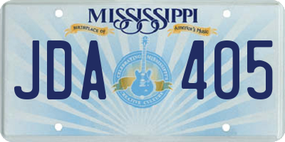 MS license plate JDA405