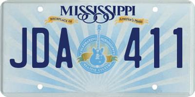 MS license plate JDA411