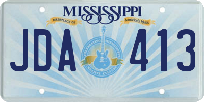 MS license plate JDA413