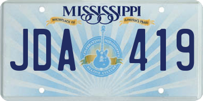 MS license plate JDA419