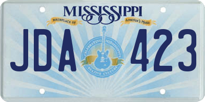 MS license plate JDA423