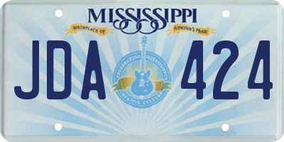 MS license plate JDA424