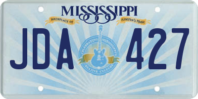MS license plate JDA427