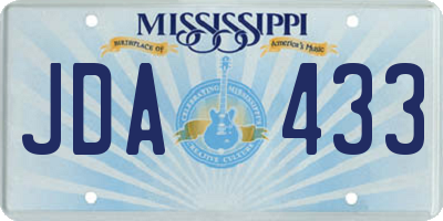 MS license plate JDA433