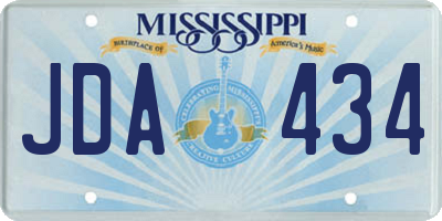 MS license plate JDA434