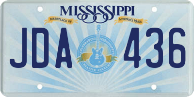 MS license plate JDA436