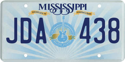 MS license plate JDA438