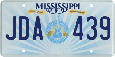 MS license plate JDA439