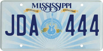 MS license plate JDA444