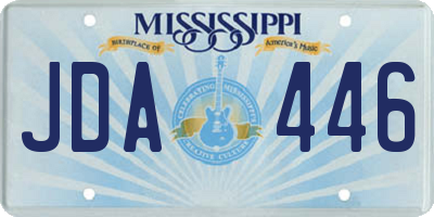 MS license plate JDA446