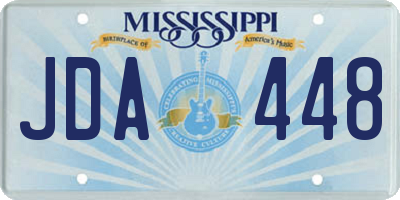 MS license plate JDA448