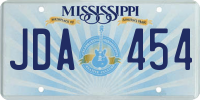 MS license plate JDA454