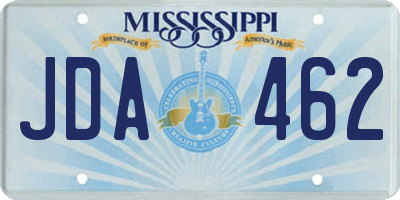 MS license plate JDA462