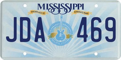 MS license plate JDA469