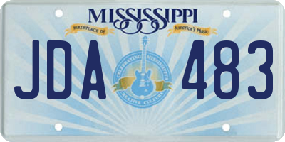 MS license plate JDA483