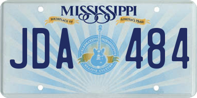 MS license plate JDA484