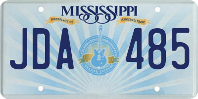 MS license plate JDA485