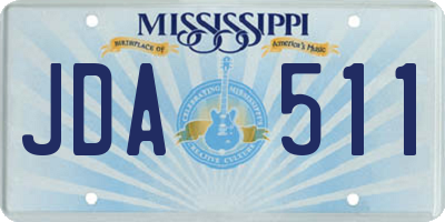 MS license plate JDA511