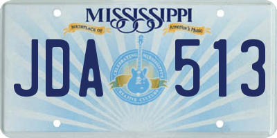 MS license plate JDA513