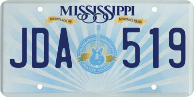 MS license plate JDA519