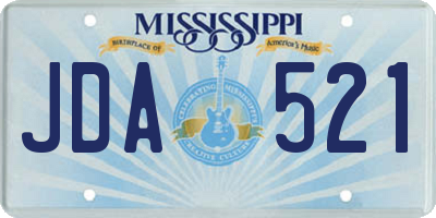 MS license plate JDA521