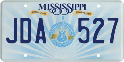 MS license plate JDA527