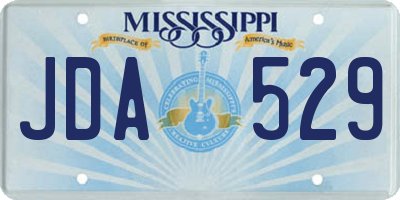 MS license plate JDA529