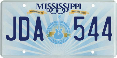 MS license plate JDA544