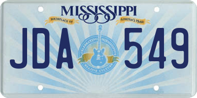 MS license plate JDA549