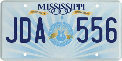 MS license plate JDA556
