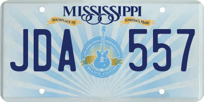 MS license plate JDA557