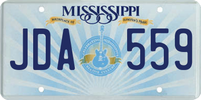 MS license plate JDA559