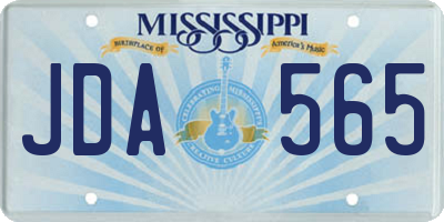 MS license plate JDA565