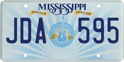 MS license plate JDA595