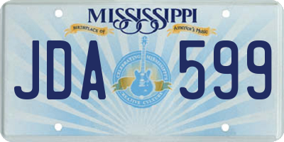 MS license plate JDA599