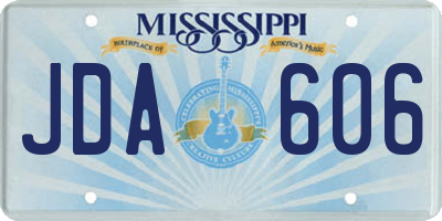 MS license plate JDA606