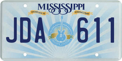 MS license plate JDA611